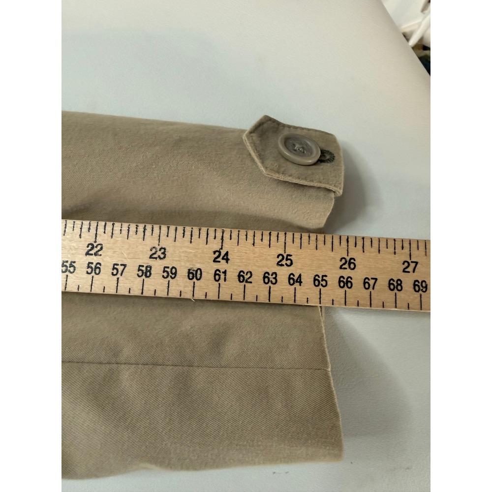 Marc Ecko Cut & Sew Mens Tan Military Field Jacket Mandarin Collar Medium - Picture 7 of 12